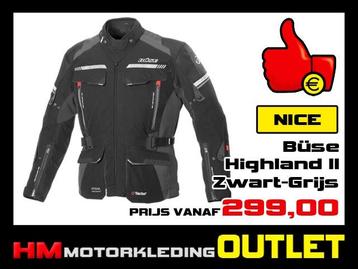 Textiel motorjas Buse Highland II All-Season - Zwart-Grijs beschikbaar voor biedingen