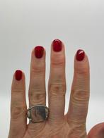 A59 Prachtige zilveren zegelring initialen DS maat 19, Sieraden, Tassen en Uiterlijk, Antieke sieraden, Ophalen of Verzenden, Zilver