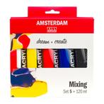 Basisset Amsterdam Acrylverf, 5x120ml, Hobby en Vrije tijd, Schilderen, Nieuw, Ophalen of Verzenden, Acrylverf