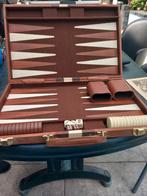 Vintage Backgammon Spel in Koffer, Een of twee spelers, Ophalen of Verzenden, Gebruikt, Reisspel