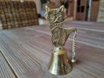Mooie Messing Koper Brass Diner Lunch Time Bel met Kat Poes, Verzenden, Gebruikt, Dier