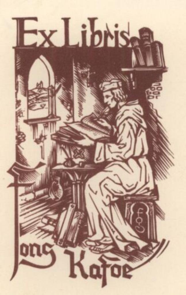 0585 Ex Libris Nederland : Harry Corvers, 1945, Antiek en Kunst, Kunst | Etsen en Gravures, Verzenden