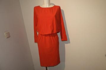 Ladress travel stof jurk blouse look lijfje rood mt S