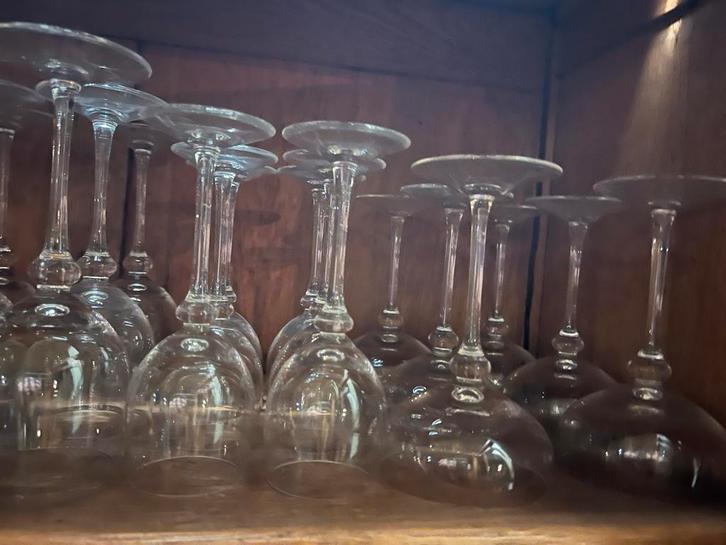 Schott Zwiesel glasservies, ouder model 23 dlg, Huis en Inrichting, Keuken | Servies, Zo goed als nieuw, Glas of Glazen, Overige stijlen