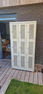Vintage lockerkast 9-vaks mooie patina., Ophalen, Gebruikt