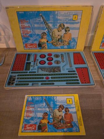 Vintage antieke TemSi (meccano) bouwdoos nr.2 (VAR10) €17,50 beschikbaar voor biedingen