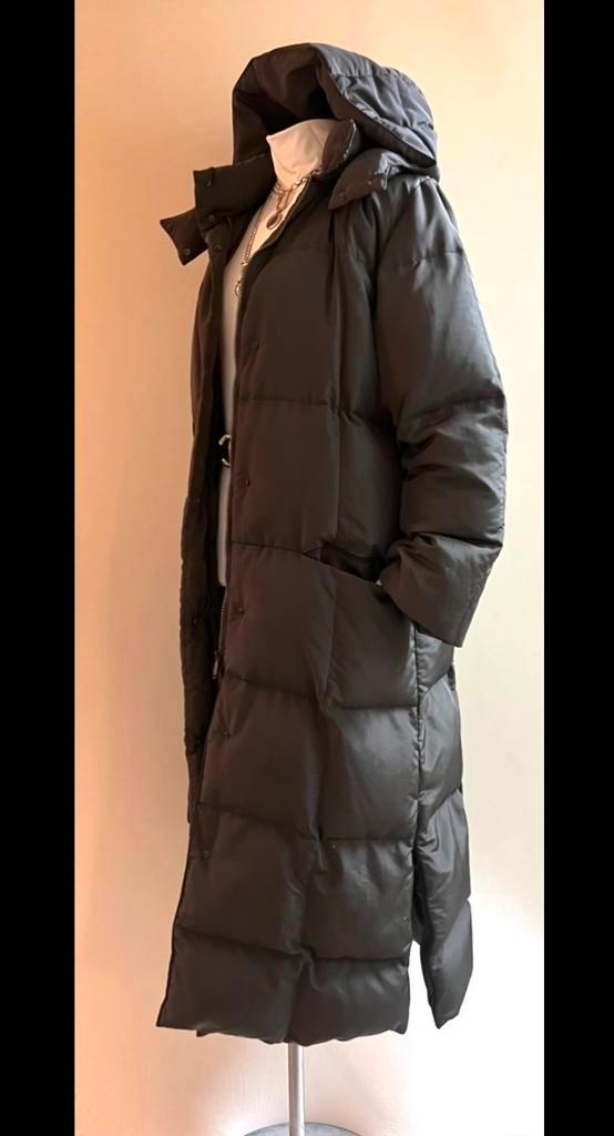 MaxMara Max Mara 40 42 lange warme dons jas grijs, Kleding | Dames, Jassen | Winter, Zo goed als nieuw, Maat 42/44 (L), Grijs