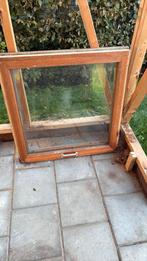 3 raampjes enkelglas 77,5 x 77,5, Doe-het-zelf en Verbouw, Glas en Ramen, Ophalen, Gevelraam of Ruit, Gebruikt, Minder dan 80 cm