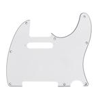 Telecaster slagplaat pickguard 3ply single coil wit 8 gaats, Moku Custom Guitars, Nieuw, 4613CB, Ophalen of Verzenden