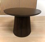 Japandi donkerbruin mokka salontafel bijzettafel, Ophalen, 50 tot 100 cm, Japandi walnoot mango tafel donker rond, Rond