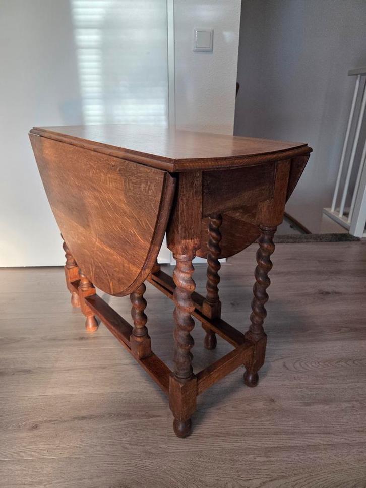 Grote Antieke Engelse hangoortafel, Huis en Inrichting, Tafels | Eettafels, Zo goed als nieuw, 100 tot 150 cm, 100 tot 150 cm