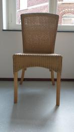 Vier originele Lloyd loom eetkamerstoelen, Huis en Inrichting, Stoelen, Ophalen, Gebruikt, Bruin, Vier