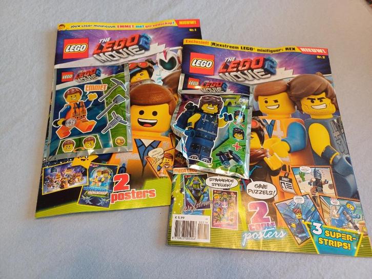 LEGO - 2 Lego Movie 2 Magazines met polybags Emmet/Rex NIEUW, Kinderen en Baby's, Speelgoed | Duplo en Lego, Nieuw, Lego, Complete set