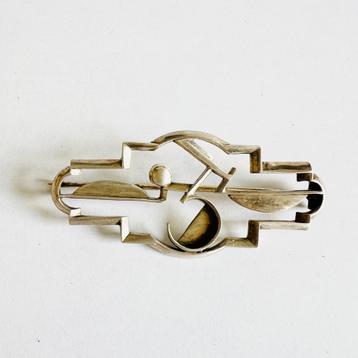 Prachtig zilveren unieke broche  beschikbaar voor biedingen