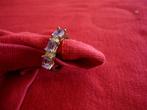Oude Vintage ring met stenen verstelbaar in maat, Overige materialen, Gebruikt, Verzenden, 17 tot 18