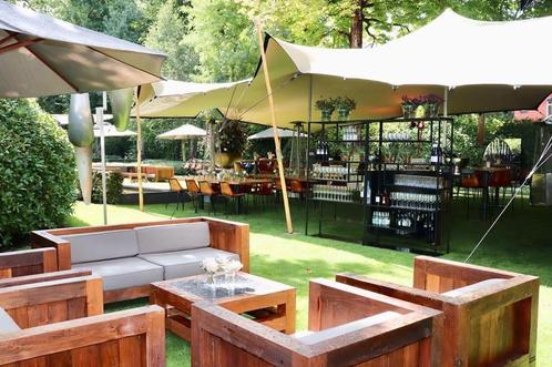 Te huur: Stretchtent 10x15 meter, chino, Hobby en Vrije tijd, Feestartikelen | Verhuur, Nieuw, Ophalen