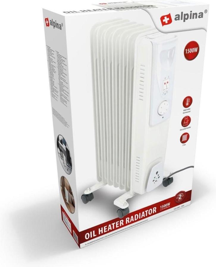 alpina Olieradiator 1500W, Huis en Inrichting, Kachels, Nieuw, Vrijstaand, Oliekachel, Overige brandstoffen, Ophalen of Verzenden