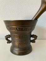 Vijzel. 17e Eeuw. Hollands. Brons. Gaaf en scherp.Gedat.1691, Antiek en Kunst, Antiek | Overige Antiek, Verzenden