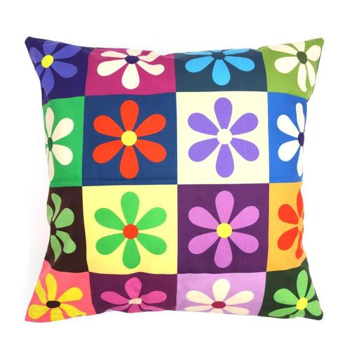 Retro kussenhoes jaren 60 Hippie stijl 44 x 44 cm, Huis en Inrichting, Woonaccessoires | Kussens, Nieuw, Overige kleuren, Vierkant