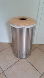 Brabantia RVS wasmand/ box met houten deksel, Huis en Inrichting, Ophalen, Gebruikt, Overige typen