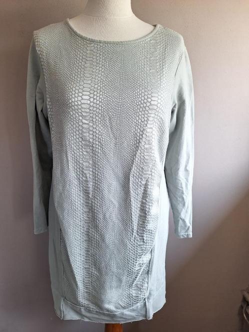 Grijze lange stretch sweater van G. Ricceri, maat M, Kleding | Dames, Truien en Vesten, Zo goed als nieuw, Maat 38/40 (M), Grijs