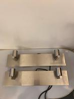 Set van 2 Bauhaus Wandlampen Aluminium, Huis en Inrichting, Lampen | Wandlampen, Ophalen of Verzenden, Gebruikt, Metaal