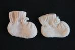 Brocante roze handgemaakte baby slofjes / sokjes jaren '60, Ophalen of Verzenden, Gebruikt, Slofjes