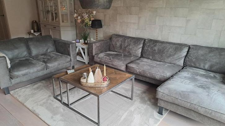 Bruine Hoekbank, Huis en Inrichting, Banken | Bankstellen, Gebruikt, Hoekbank, Vierpersoons of meer, 250 tot 300 cm, 150 cm of meer