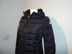 Moncler fijne dons jas embleem op de mouw zwart mt 1/S, Verzenden, Zwart, Moncler, Maat 36 (S)