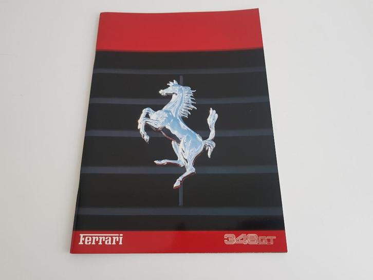 FERRARI - 348 GT brochure + witte hoes - 1993, Boeken, Auto's | Folders en Tijdschriften, Zo goed als nieuw, Ferrari, Ophalen of Verzenden