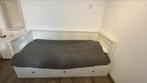IKEA bedbank/bed Hemnes met lades/uitschuifbed, Ophalen, Gebruikt, Wit, Tweepersoons