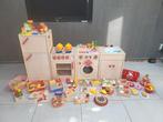 Houten kinderspeelkeuken met toebehoren, Ophalen, Gebruikt, Poppenhuis