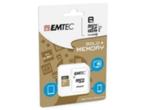 SDHC 8GB EMTEC CL10 Gold Memory UHS-I, MicroSDHC, 8 GB, Ophalen of Verzenden, Fotocamera