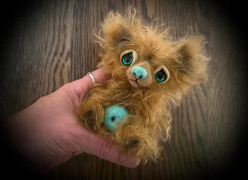 Teddybeer Mohair teddy beer handgemaakt beweegbaar pop doll beschikbaar voor biedingen