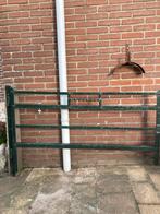 Stalen (loop) hek, Ophalen, Met poort, Gebruikt, Dubbelstaafmat hekwerk