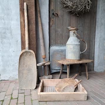 Brocante oude zinken kan melkkan waterkan *Etage3*  beschikbaar voor biedingen