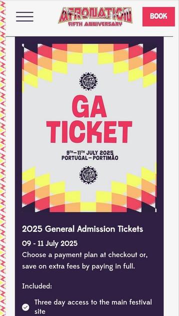 2 Afronation kaartjes voor Portimão, Portugal beschikbaar voor biedingen