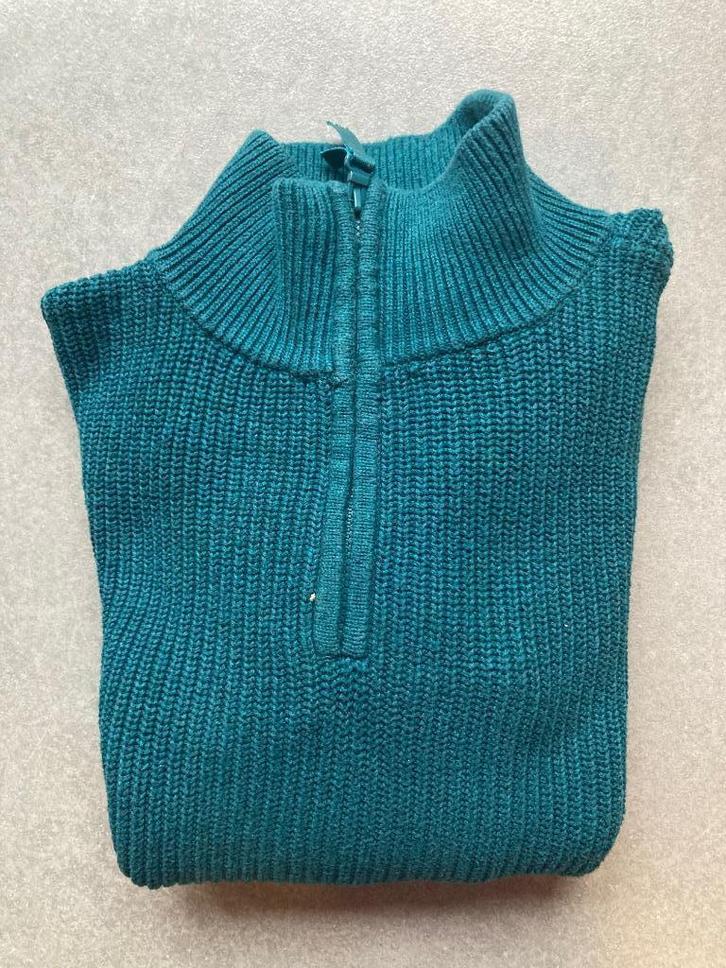 Vest met rits groen maat 134-140, Kinderen en Baby's, Kinderkleding | Maat 140, Zo goed als nieuw, Jongen, Trui of Vest, Ophalen of Verzenden