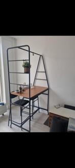 Haverud hoge tafel en 4 barstoelen Stig van Ikea, 100 tot 150 cm, Zo goed als nieuw, Rechthoekig, 50 tot 100 cm