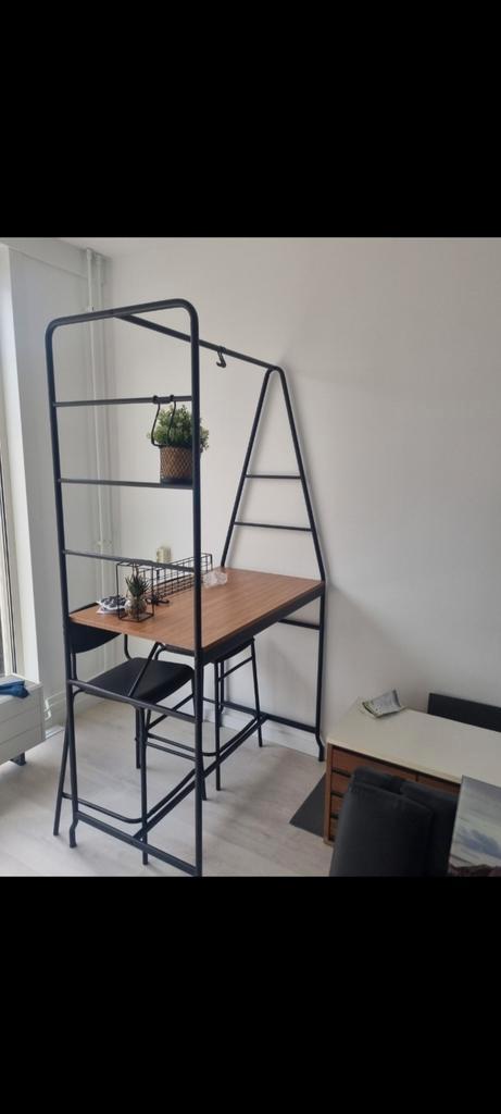 Haverud hoge tafel en 4 barstoelen Stig van Ikea, Huis en Inrichting, Tafels | Eettafels, Zo goed als nieuw, 50 tot 100 cm, 100 tot 150 cm