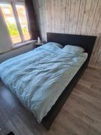 Malm bed met 4 lades 160x200, Huis en Inrichting, Slaapkamer | Bedden, Ophalen, Zwart, Tweepersoons, Zo goed als nieuw
