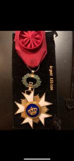 Officier Onderscheidingsteken met kroon België, Ophalen of Verzenden, Overige soorten, Overige gebieden, Lintje, Medaille of Wings