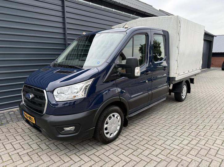 Ford Transit 350 2.0 TDCI DC 7 Pers,Open Laadbak ook in wit, Auto's, Bestelauto's, Bedrijf, Te koop, ABS, Airconditioning, Alarm