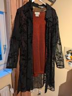 Feestelijke bordeaux glitter top + blouse jasje maat 42, Ophalen of Verzenden, Gebruikt