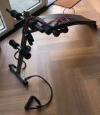 Fitness bank met 3 kilo halters en gratis springtouw, Krachtstation, Gebruikt, Metaal, Ophalen