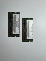 2x Elpida 2GB DDR2 1 GB per module voor laptops, Computers en Software, RAM geheugen, Ophalen of Verzenden, Zo goed als nieuw