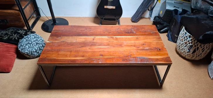 Houten Salontafel - Stoer & Stijlvol, Huis en Inrichting, Tafels | Salontafels, Ophalen