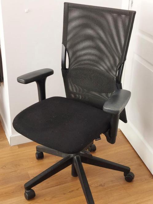 Zwarte bureaustoel, Huis en Inrichting, Bureaustoelen, Gebruikt, Zwart, Ophalen