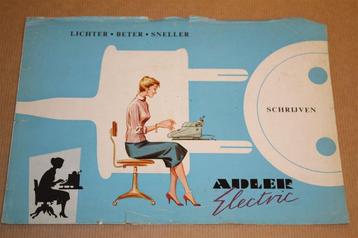 Zeldzame folder - Adler Electric typemachine - Ca 1960 !! beschikbaar voor biedingen