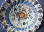 Plateel schaal bloemen Kon Zuid Holland Gouda ca 1960 d 20,5, Ophalen of Verzenden